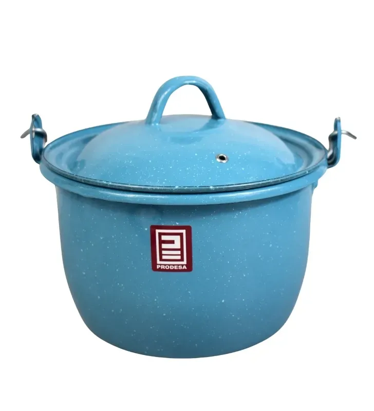 Olla Convexa No. 18 Prodesa Azul Turquesa con Tapa