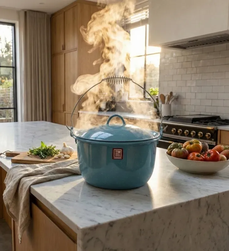 Olla Convexa No. 22 Azul Turquesa con Tapa | Cocina Tradicional