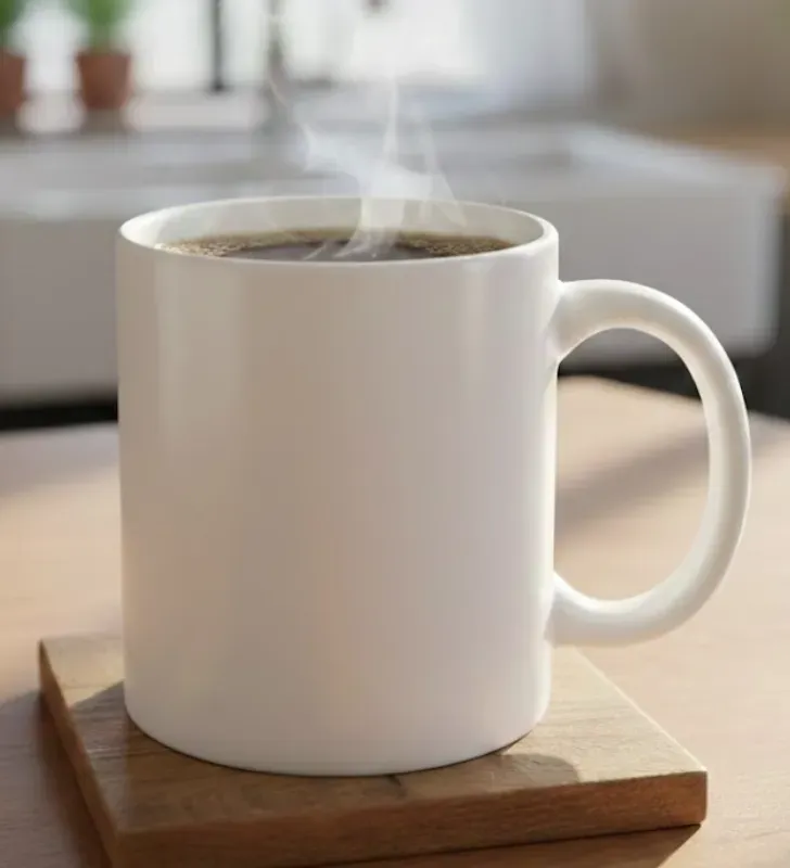 Taza Cerámica Blanca 11 oz HG180C6 | Resistente y elegante