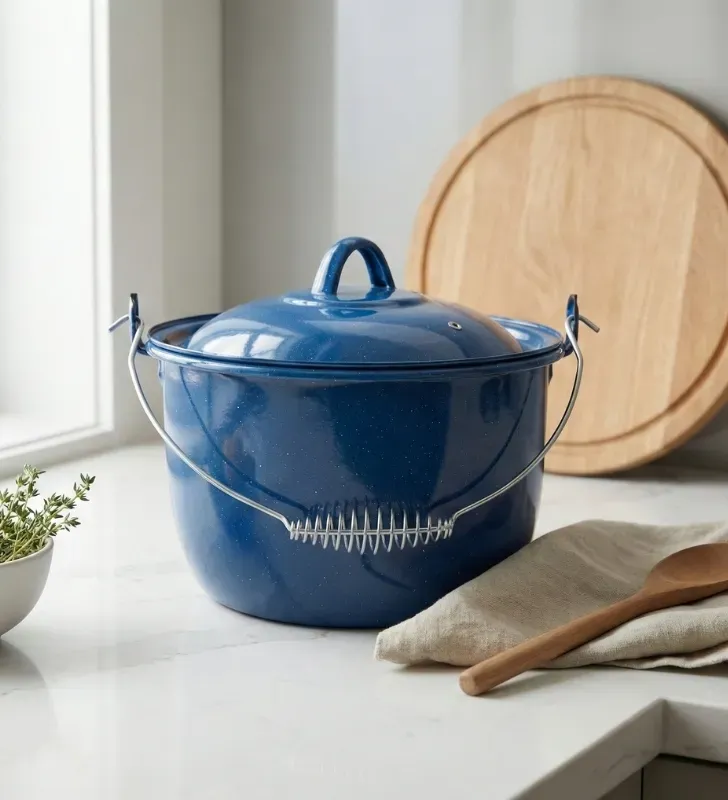 Olla Convexa No. 22 Prodesa Azul Zafiro con Tapa - Peltre