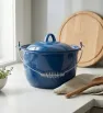 Olla Convexa No. 22 Prodesa Azul Zafiro con Tapa - Peltre