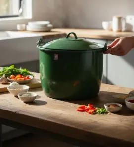 Olla No. 30 Prodesa Esmeralda con Tapa | Peltre de Gran Capacidad