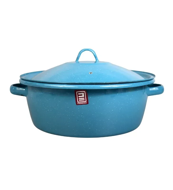 Budinera No. 30 Prodesa Azul Turquesa con Tapa | Peltre de Alta Calidad