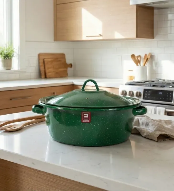 Budinera No. 30 Prodesa Verde Esmeralda con Tapa | Peltre Elegante