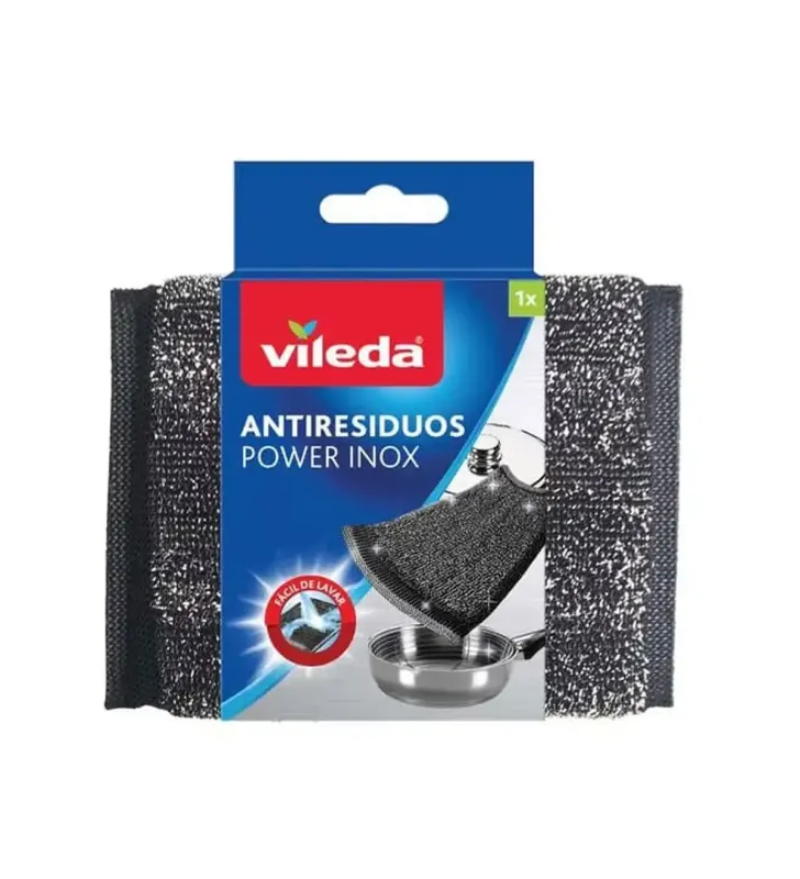 Fibra Inox Vileda Power Inox – 5× más dura, acero y esponja