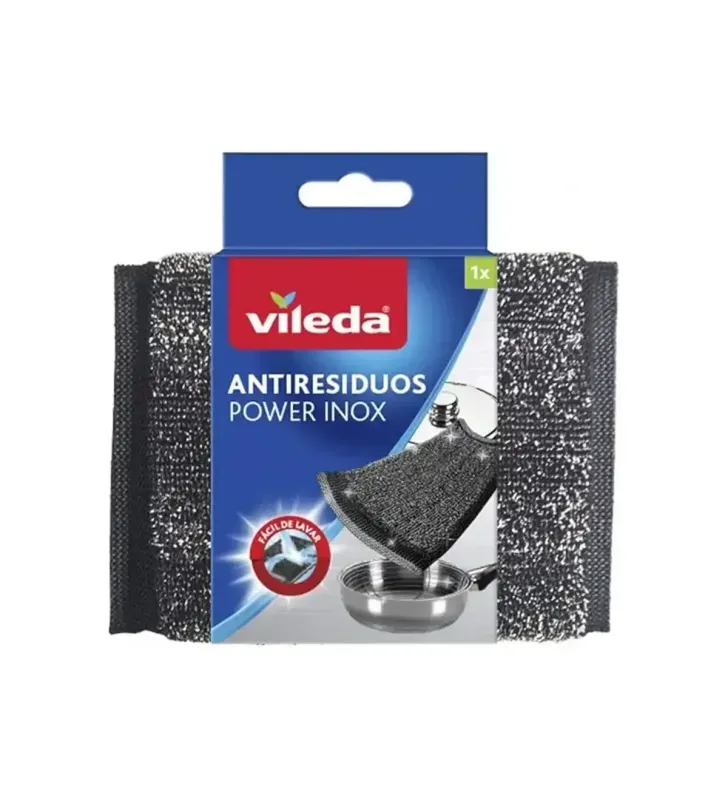 Fibra Inox Vileda Power Inox – 5× más dura, acero y esponja