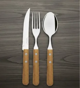Juego de Cubiertos Tramontina Dynamic 3 Pzas 22399/001 | Madera Natural