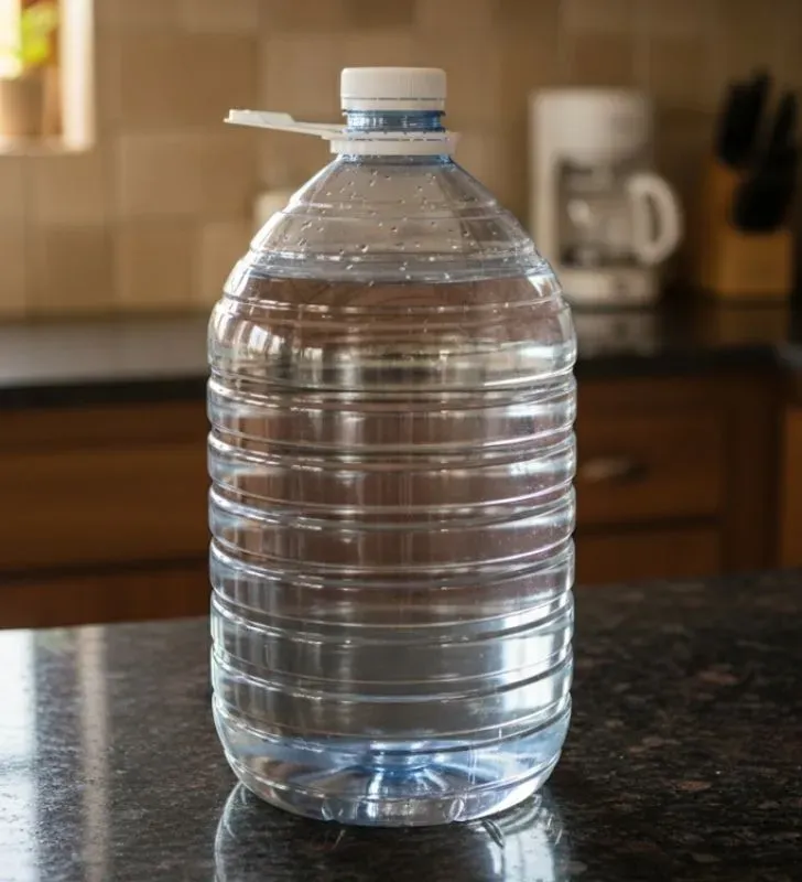 Garrafa Cilíndrica Ediplast 5 L con Asa y Tapa | PET Cristal