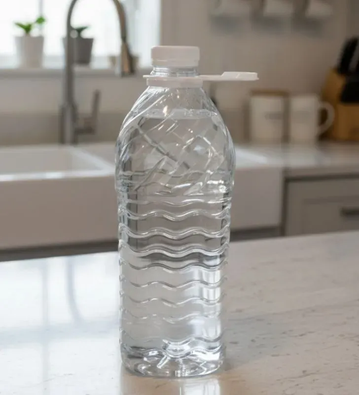 Garrafa Ediplast 1 Galón (3.785 L) Cristal | Tapa Blanca y Asa