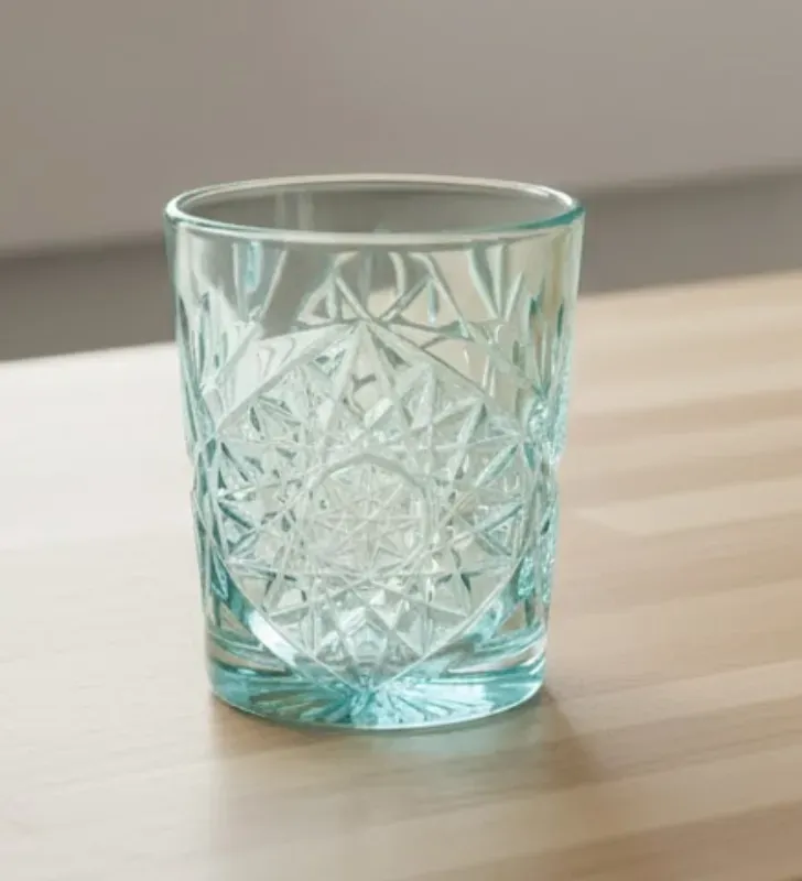Vaso Libbey 6249 Hobstar Turquesa Aromizado - Cristalería de Color