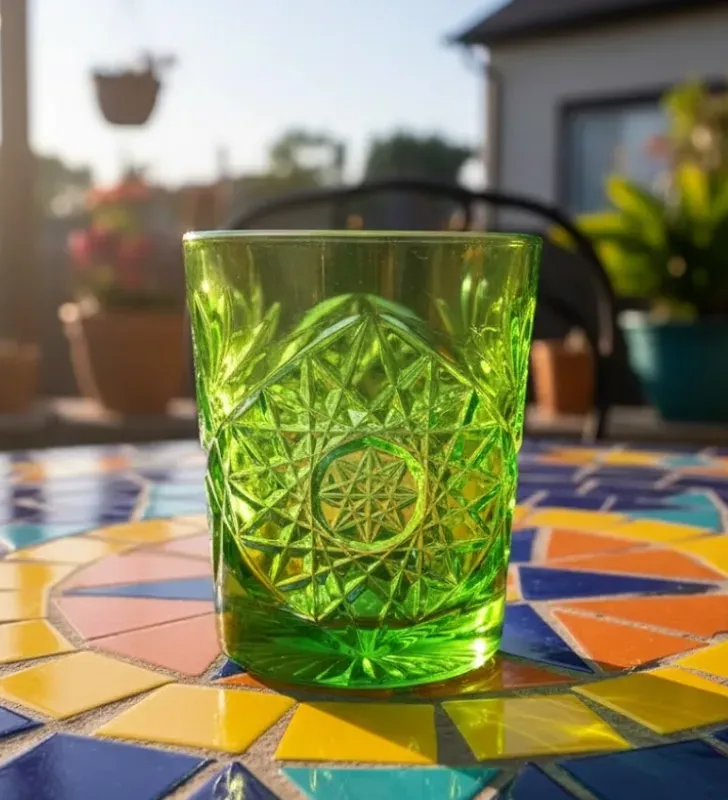 Vaso Libbey 6249 Hobstar Olive Green 355 ml – DOF Verde Olivo