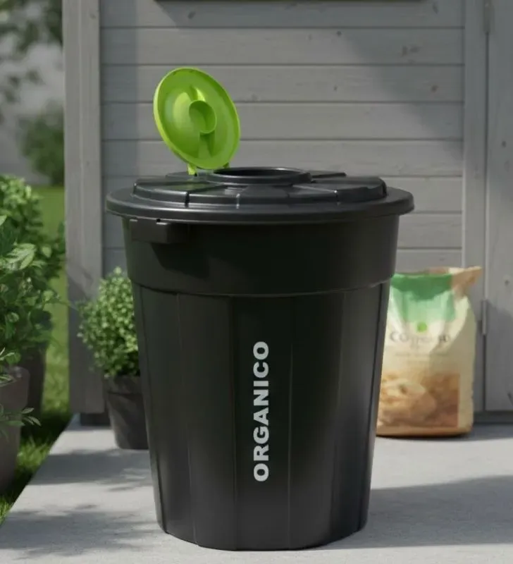 Contenedor Boris Giro 100 L Negro | Tapa Residuos Orgánicos
