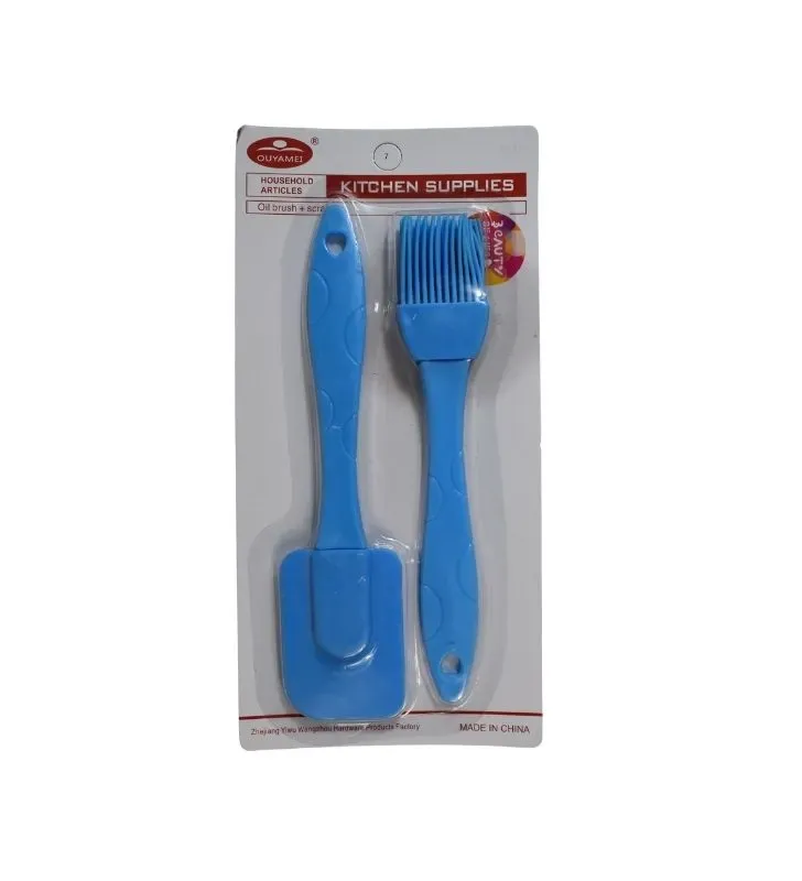 Juego de Espátula y Brocha de Silicón Plastihome - AZ-5810-1