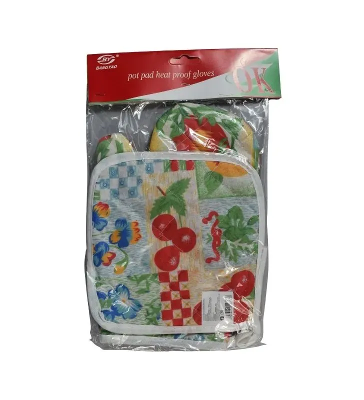 Juego de Guantes y Almohadillas para Horno Plastihome - AZ-0851