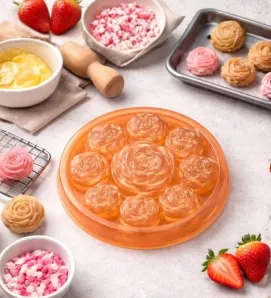 Molde Cortador de Galletas Forma de Rosa - Plastihome