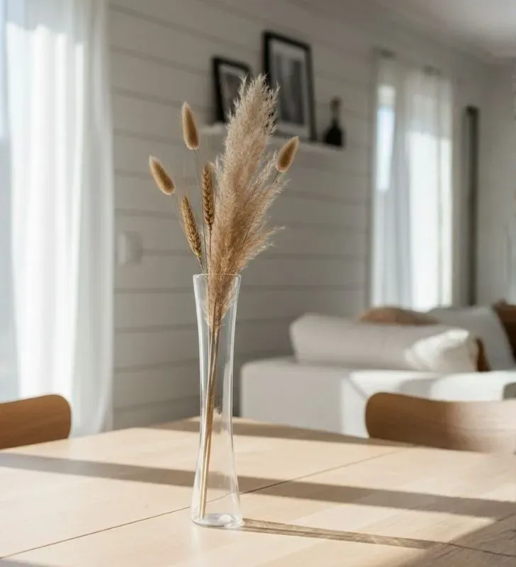 Florero Espiga de Plástico Resistente | Decoración Versátil y Elegante