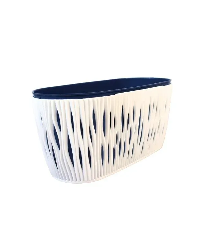 Maceta Sophia Ovalada 14" Cubasa - Diseño Bitono Elegante