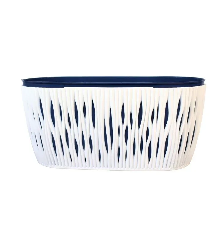 Maceta Sophia Ovalada 14" Cubasa - Diseño Bitono Elegante