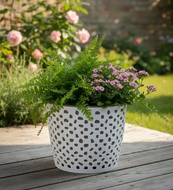 Maceta Isabella Redonda 10" Cubasa 8.6L - Diseño Calado