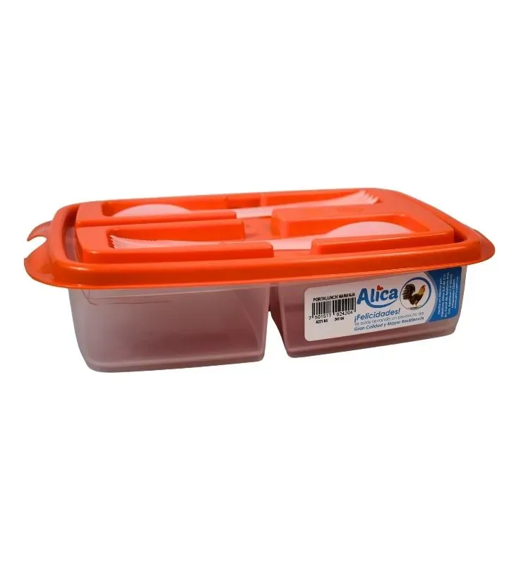 Portalunch Alica A321 con Cubiertos - Contenedor Sólido