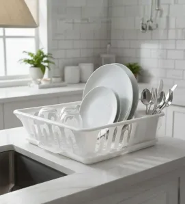 Escurridor para Trastes Yuliana MX-154 con Base - Blanco