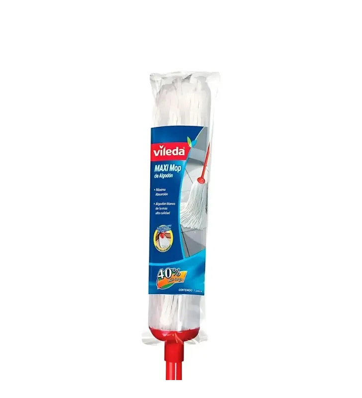 Maxi Mop Algodón Vileda – Alta Absorción y Sin Pelusa