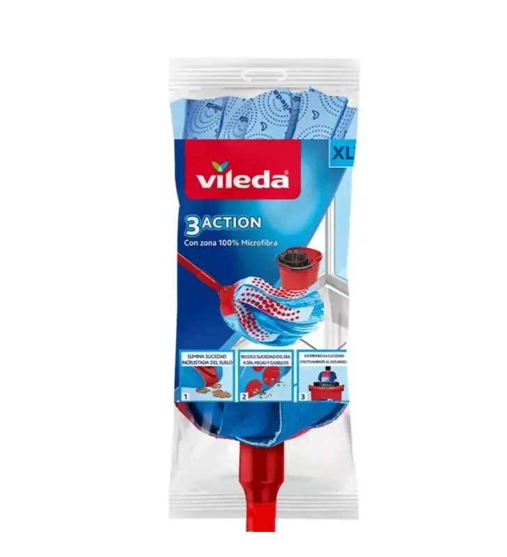Mop 3 Action Vileda – Triple zona para limpieza total