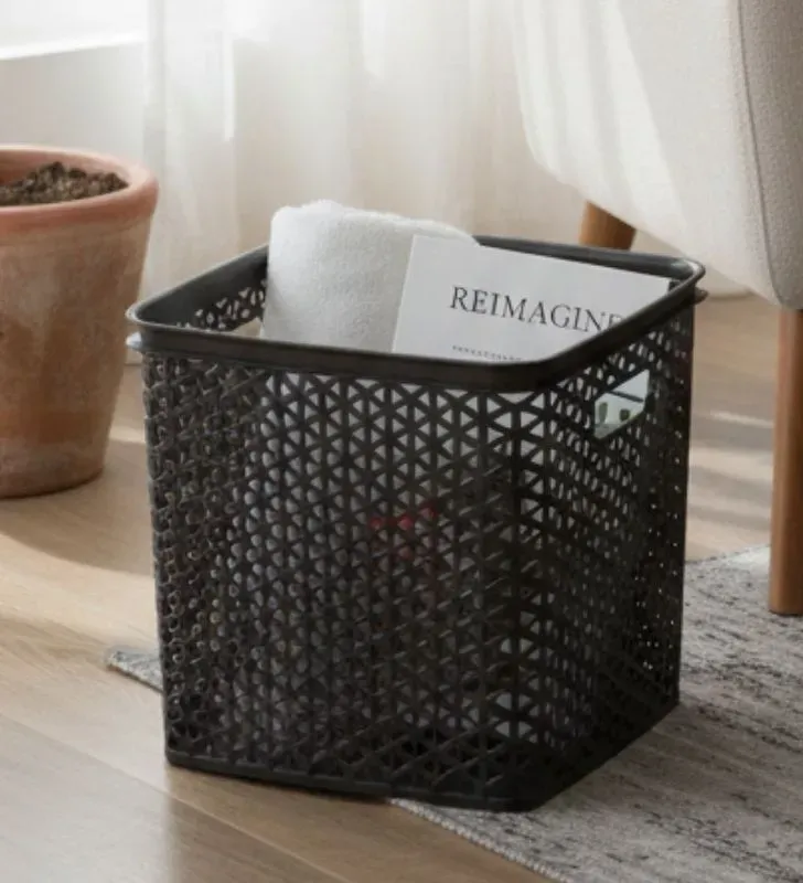 Canasta Rattan Cuadrada Cubasa 30 Litros - Color Chocolate