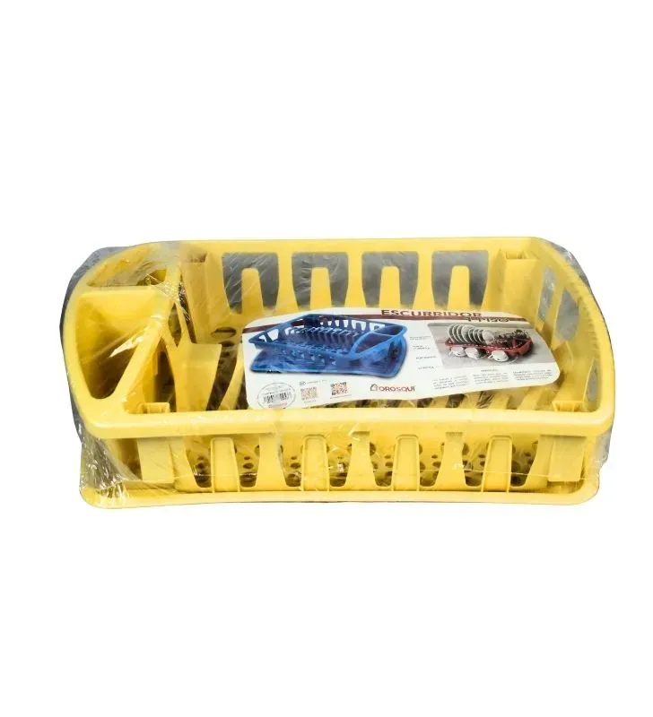 Escurridor de 1 Piso Torosqui con Charola - Azul, Rojo y Beige