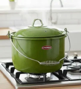 Olla Prodesa No. 24 Verde Jaspeado con Tapa