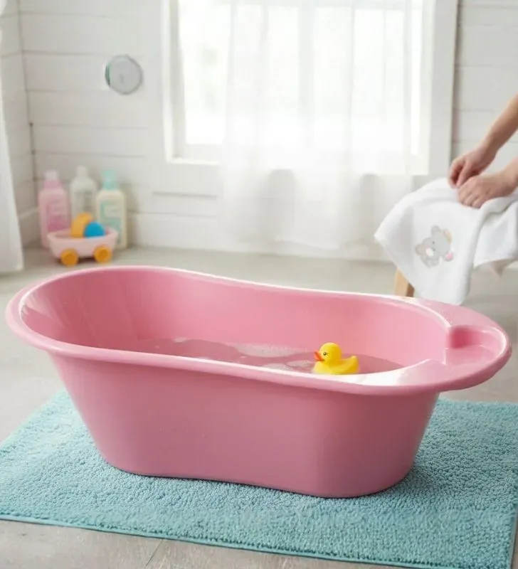 Bañera para Bebé Plasvic W063 - Rosa y Verde