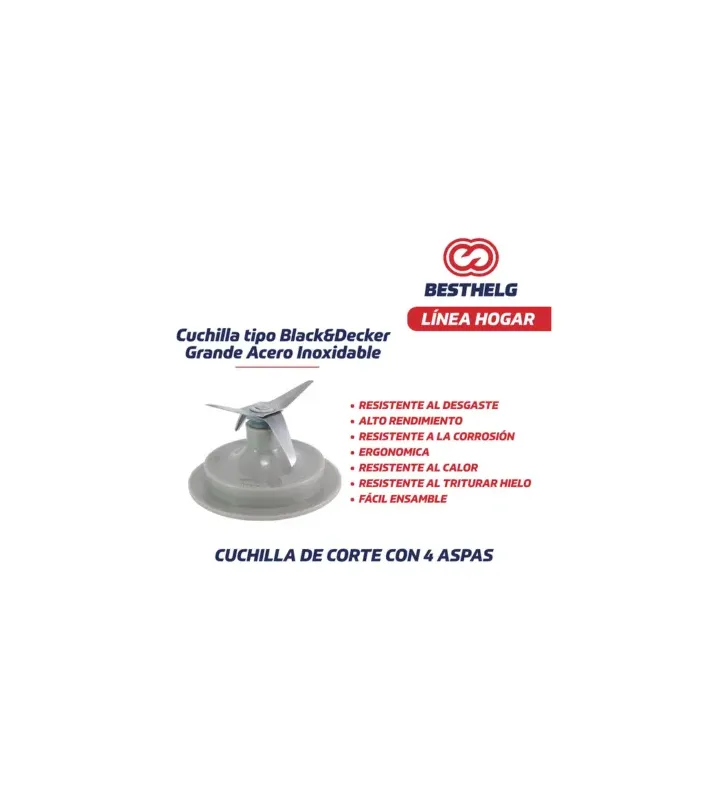 Cuchilla Besthelg 21125 para Licuadora B&D Grande - Acero Inoxidable