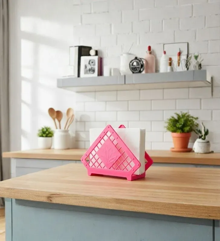 Servilletero Rosa Boris - Plástico Resistente y Colorido