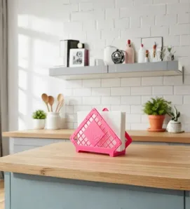 Servilletero Rosa Boris - Plástico Resistente y Colorido