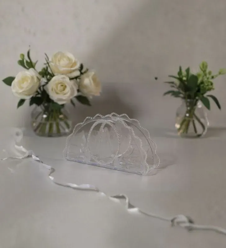 Servilletero Boda Cristal Abastecedora Mercantil - Recuerdo Elegante