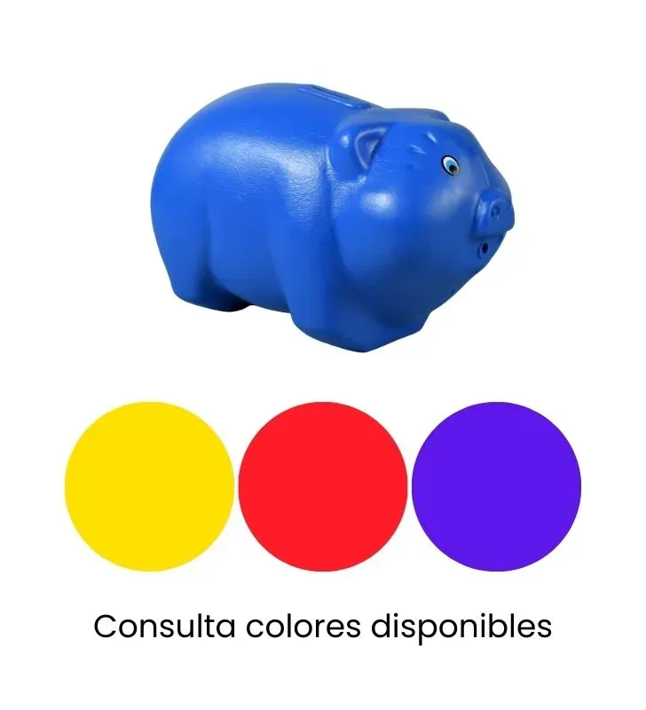 Alcancía de Cochino Grande PLAGOL - Varios Colores | Ahorro Resistente