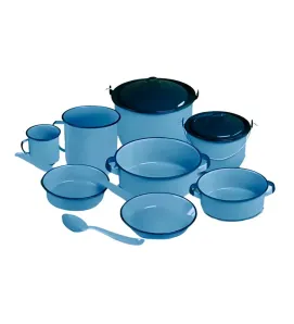Batería de Cocina Cinsa 50 Aniversario Azul Esmaltada y Completa