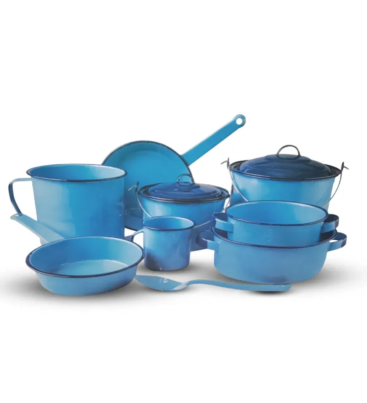 Batería de Cocina Cinsa 50 Aniversario Azul Esmaltada y Completa