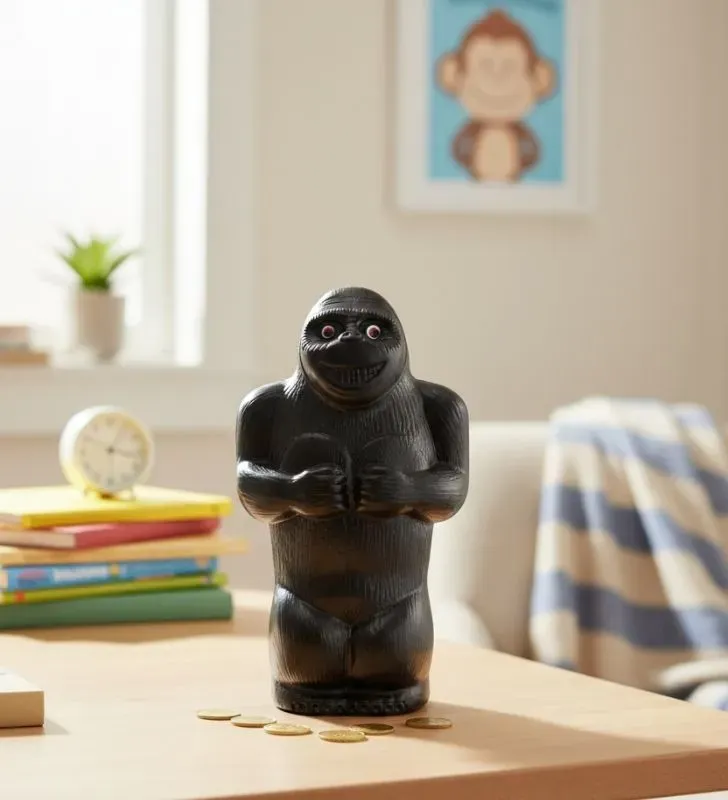 Alcancía de Gorila Chico PLAGOL - Plástico Resistente