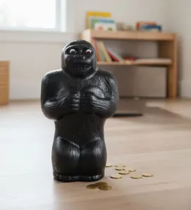 Alcancía de Gorila Grande PLAGOL - Máxima Capacidad de Ahorro