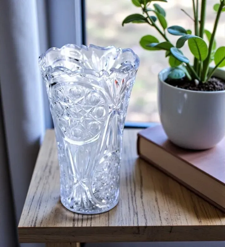 Florero Bohemia Chico Plasvic W015 - Diseño Cristal Cortado