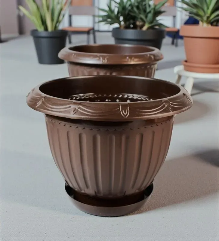 Maceta Clásica Grande Plasvic W060 - Jardinería Resistente