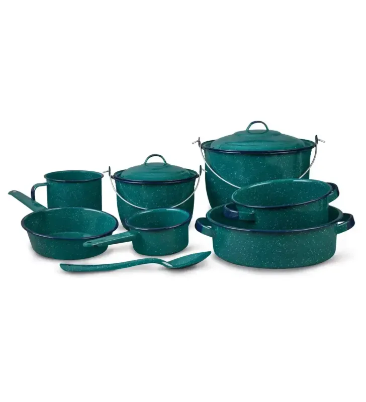 Batería de Cocina Superior Verde Aqua Jaspeado