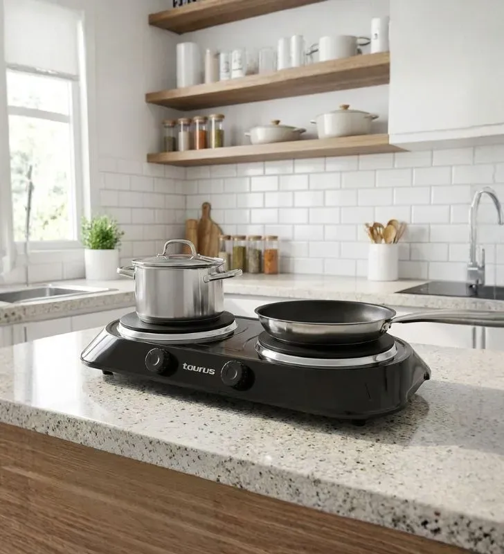 Parrilla Eléctrica Taurus Helios Duo M96813100 - Doble Quemador