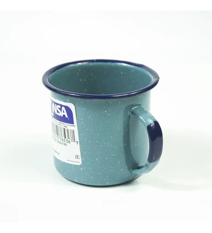 Vaso Recto Cinsa No. 8 360, 400 ml Peltre Esmaltado