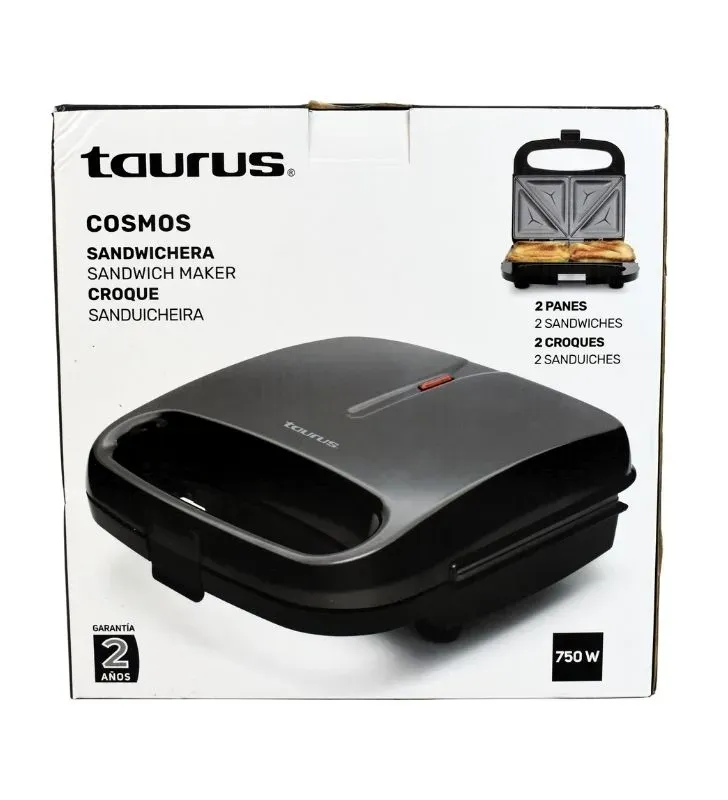 Sandwichera Taurus Cosmos M96800640 - Antiadherente para 2 Sándwiches