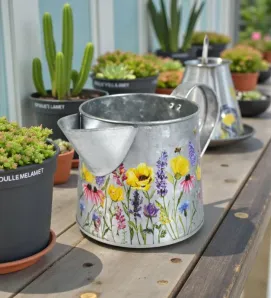 Maceta de Metal ZAZ II 9023Y - Estilo Moderno y Resistente