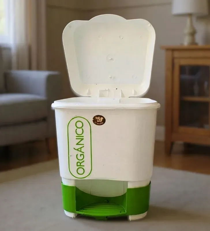 Cesto Pedal Orgánico La Ardilla 10L - Separación de Residuos