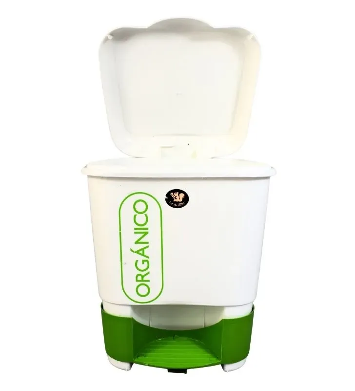 Cesto Pedal Orgánico La Ardilla 10L - Separación de Residuos