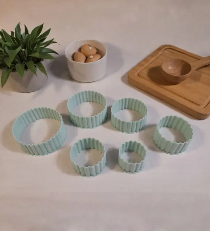 Set 6 Cortadores de Galletas Redondos Boris - Plástico Resistente